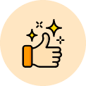 Animated icon of thumbs up for employment assitance