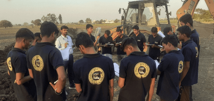 Illustration of a trainer conducting a classroom session for students at GAIL