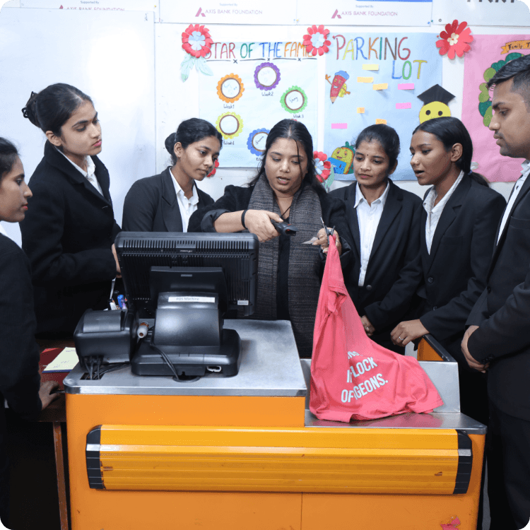 Retail skills being demonstrated