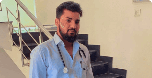 Kurban, General Duty Assistant at PSRI hospital, sharing success story with Learnet training