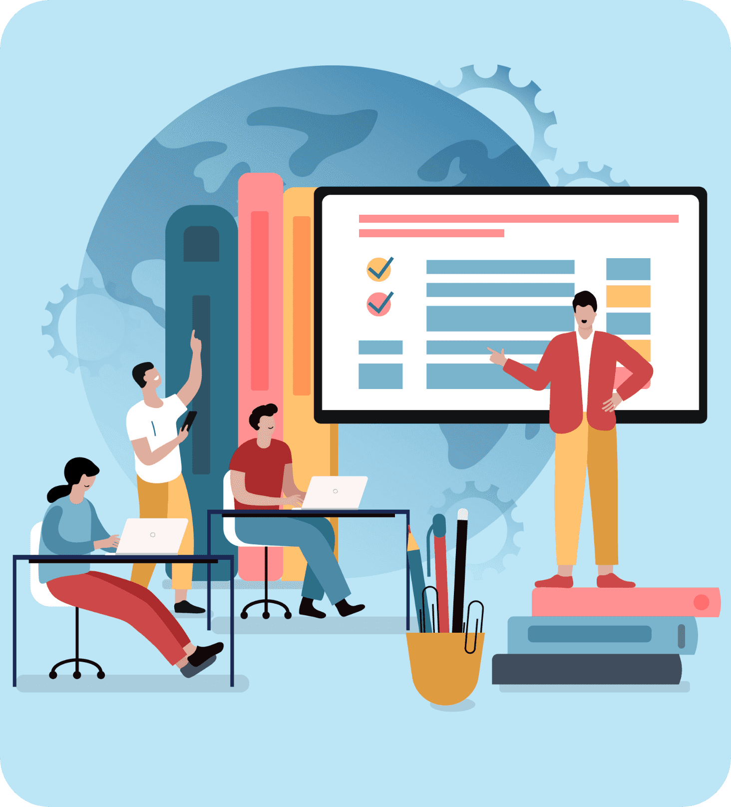 Animated picture of Trainer demonstrating the career and success