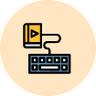 Animated icon showcasing digital literacy and computer proficiency